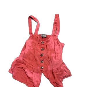 Elegant Pink Button-Front Tank Top